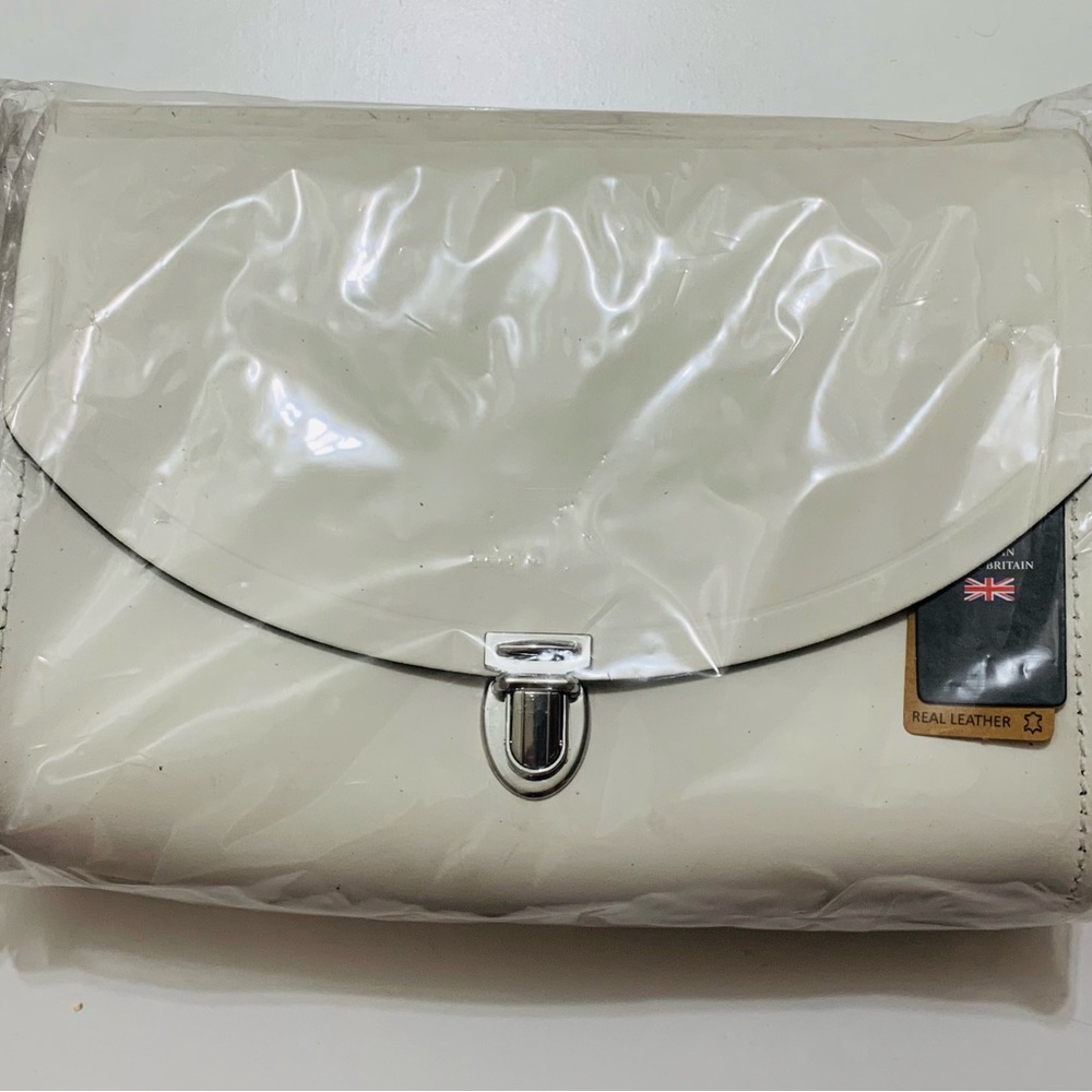 Cambridge elegant Cream Leather Women's Bag